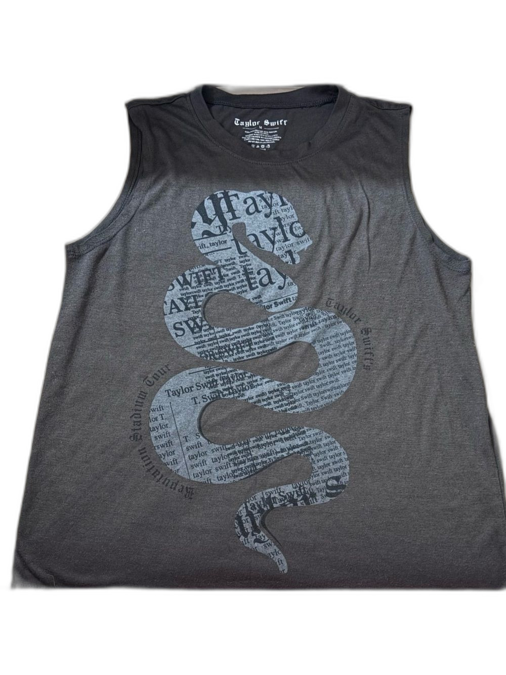 Taylor Swift Reputation Stadium Tour Snake Graphic Sleeveless Tank Top Size M